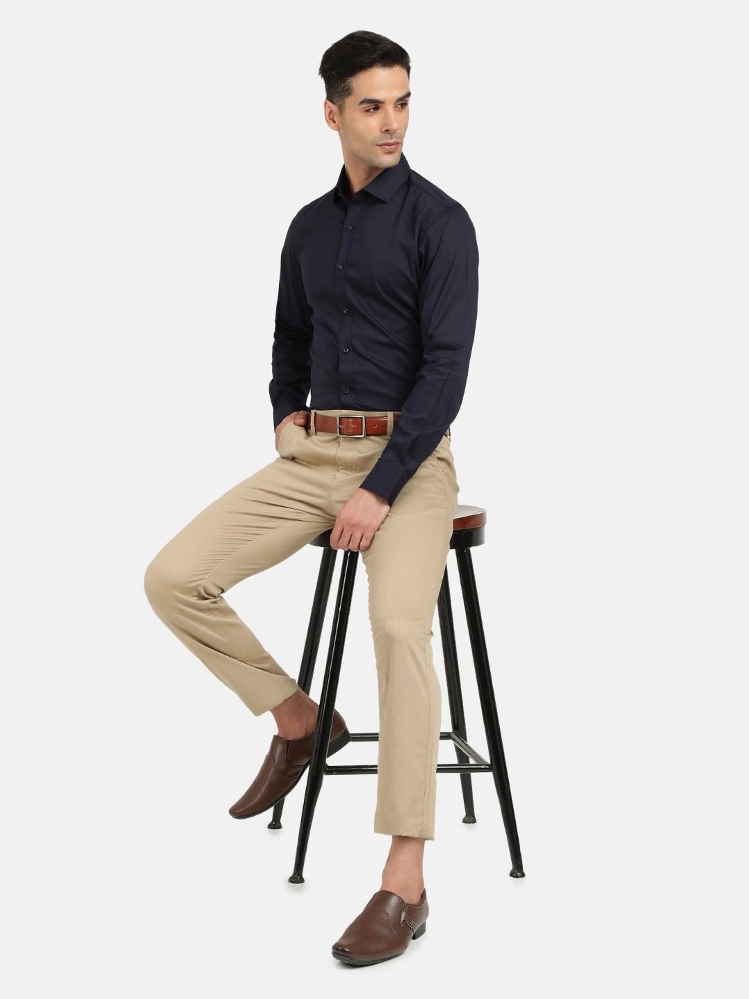 Ivoc Navy Slim Fit Shirt