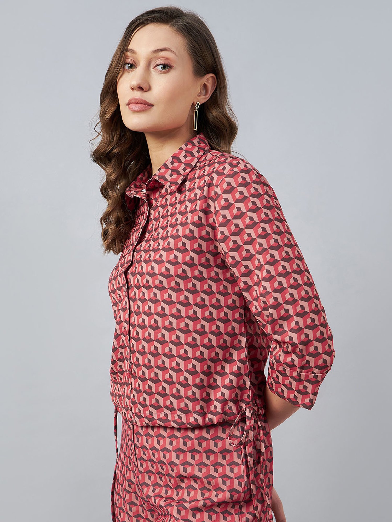 Marie Claire Red Printed Top