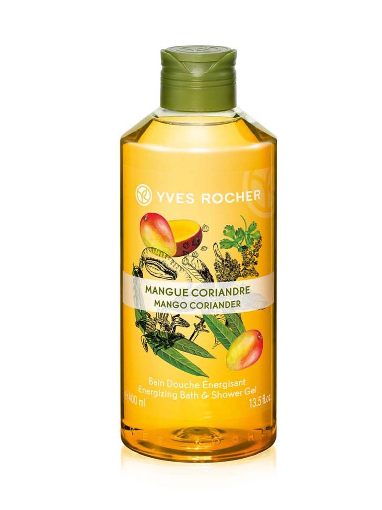 YVES ROCHER Energizing Bath & Shower Gel Mango Coriander - 400 ml