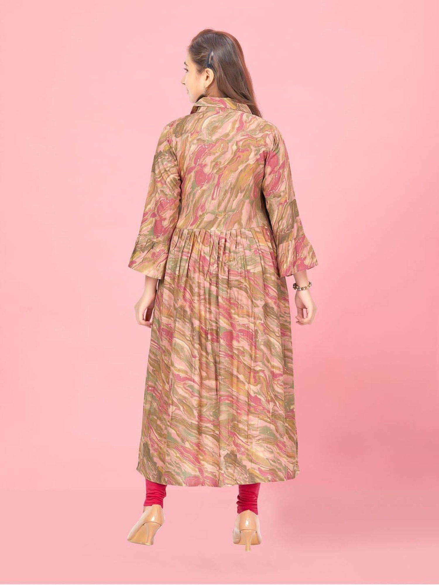 Aarika Kids Pink Printed Kurti
