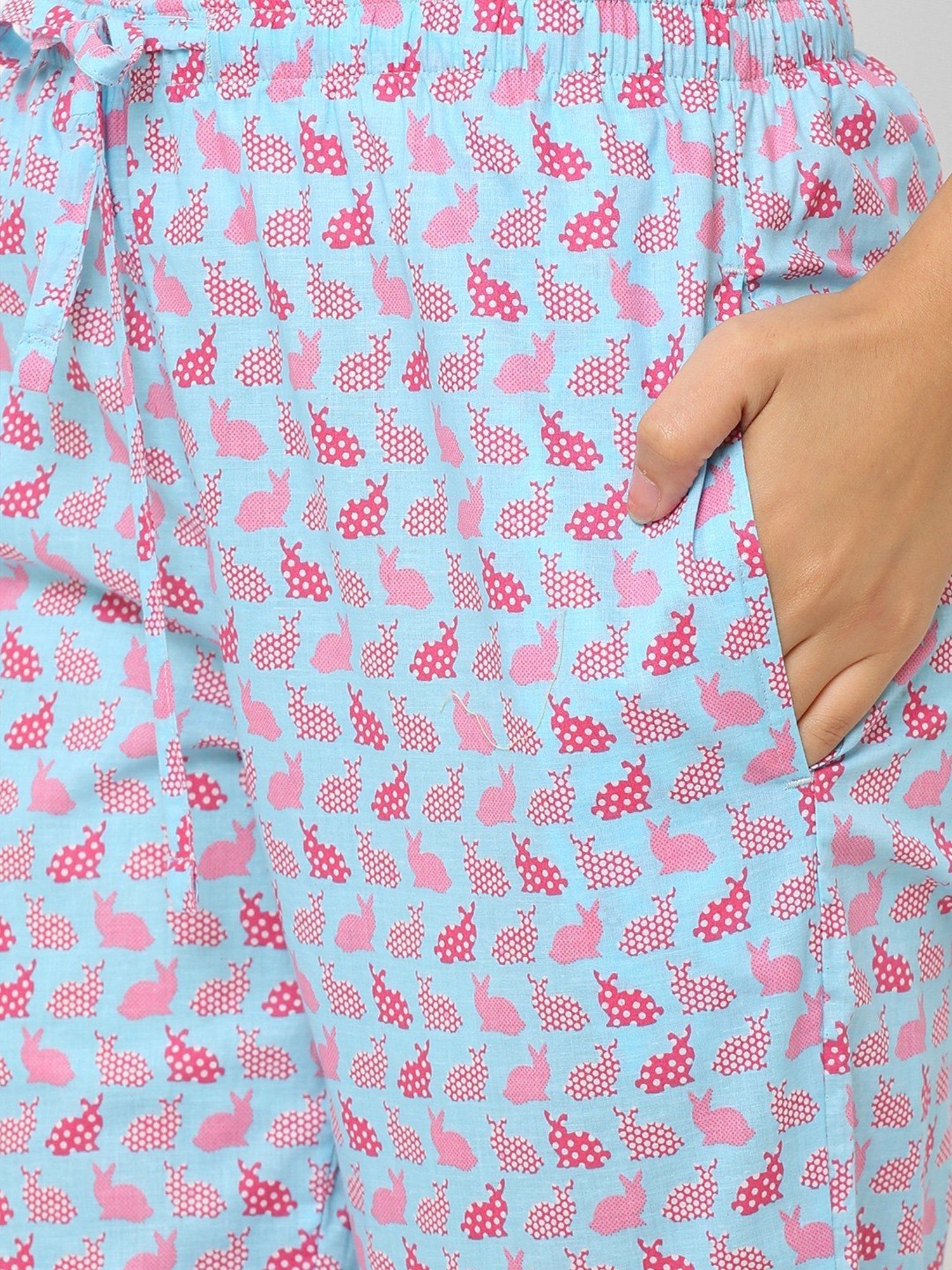 Urban Scottish Light Blue Printed Lounge Pants