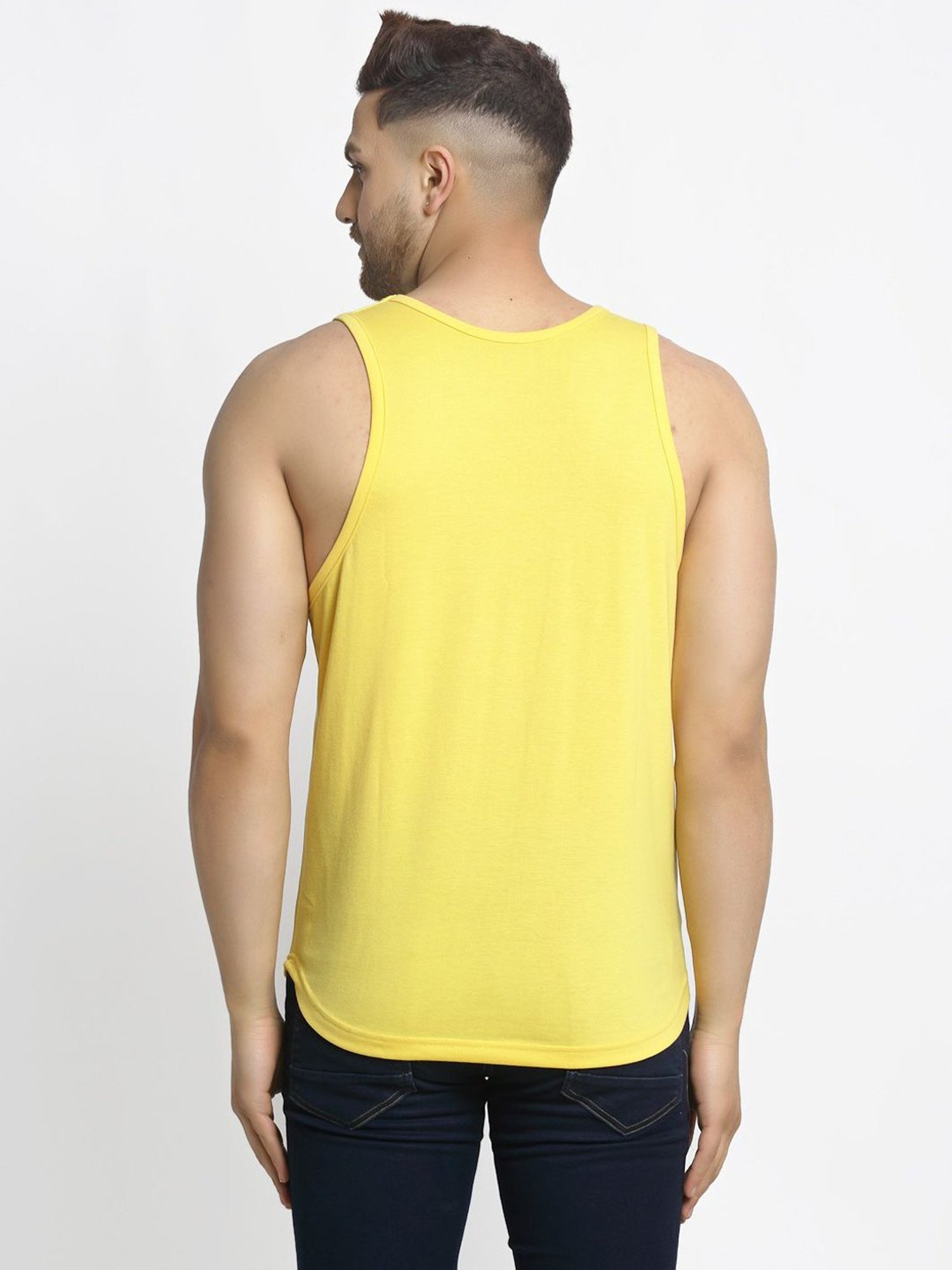 Cantabil Navy Blue Cotton Regular Fit Vest