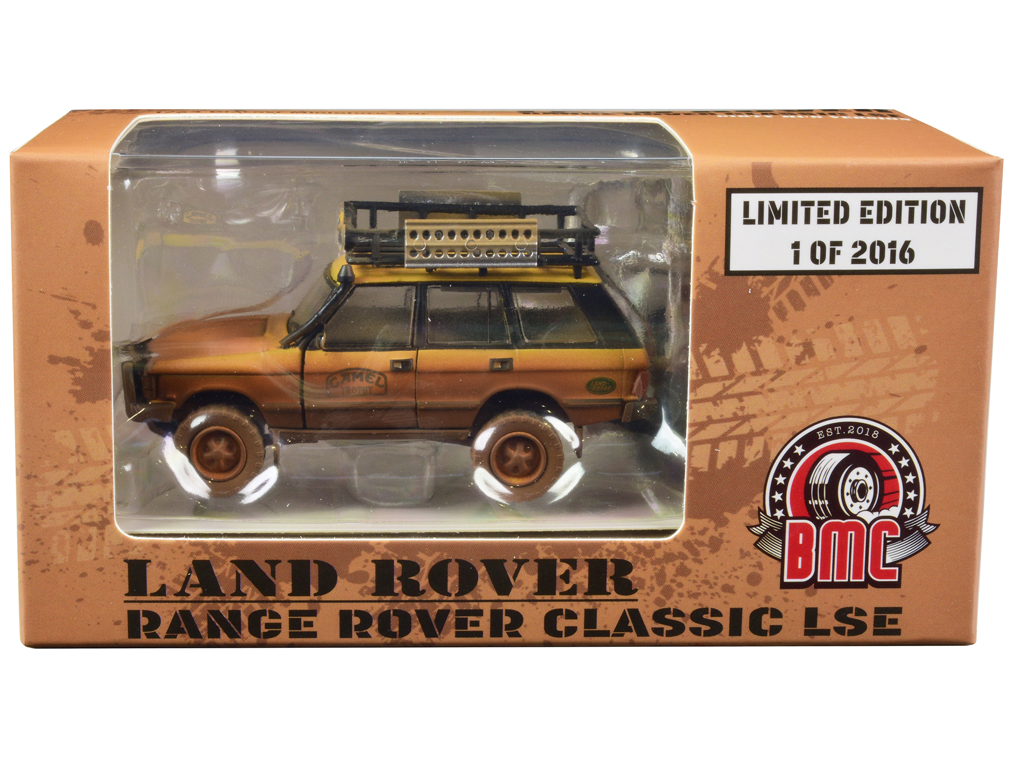 1985 Land Rover Defender 110 County Station Wagon Russet Brown with White Top Limited Edition to 1800 pieces Worldwide 1/64 Diecast Model Car by Mini GT