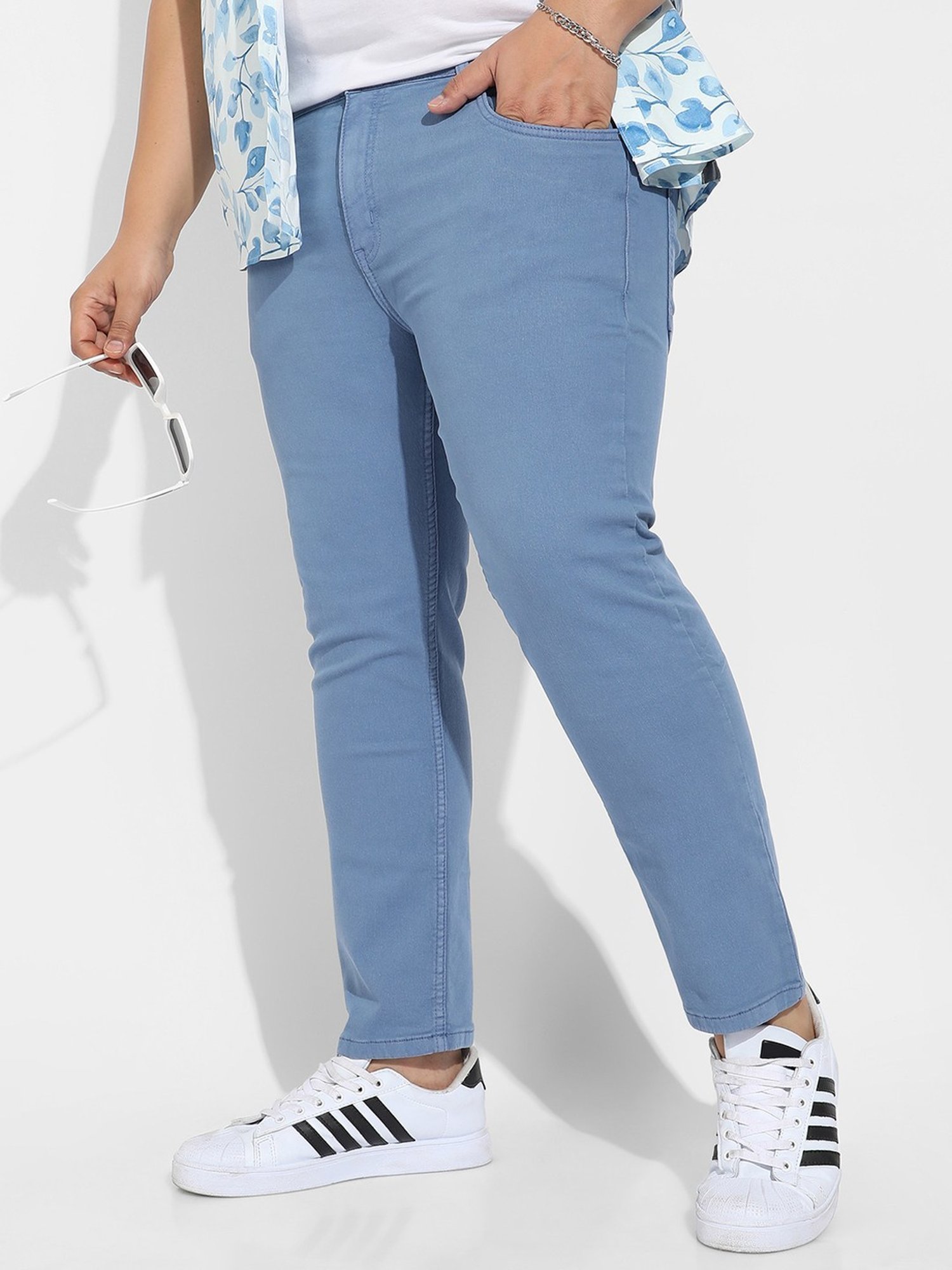 Instafab Plus Blue Regular fit Plus Size Jeans