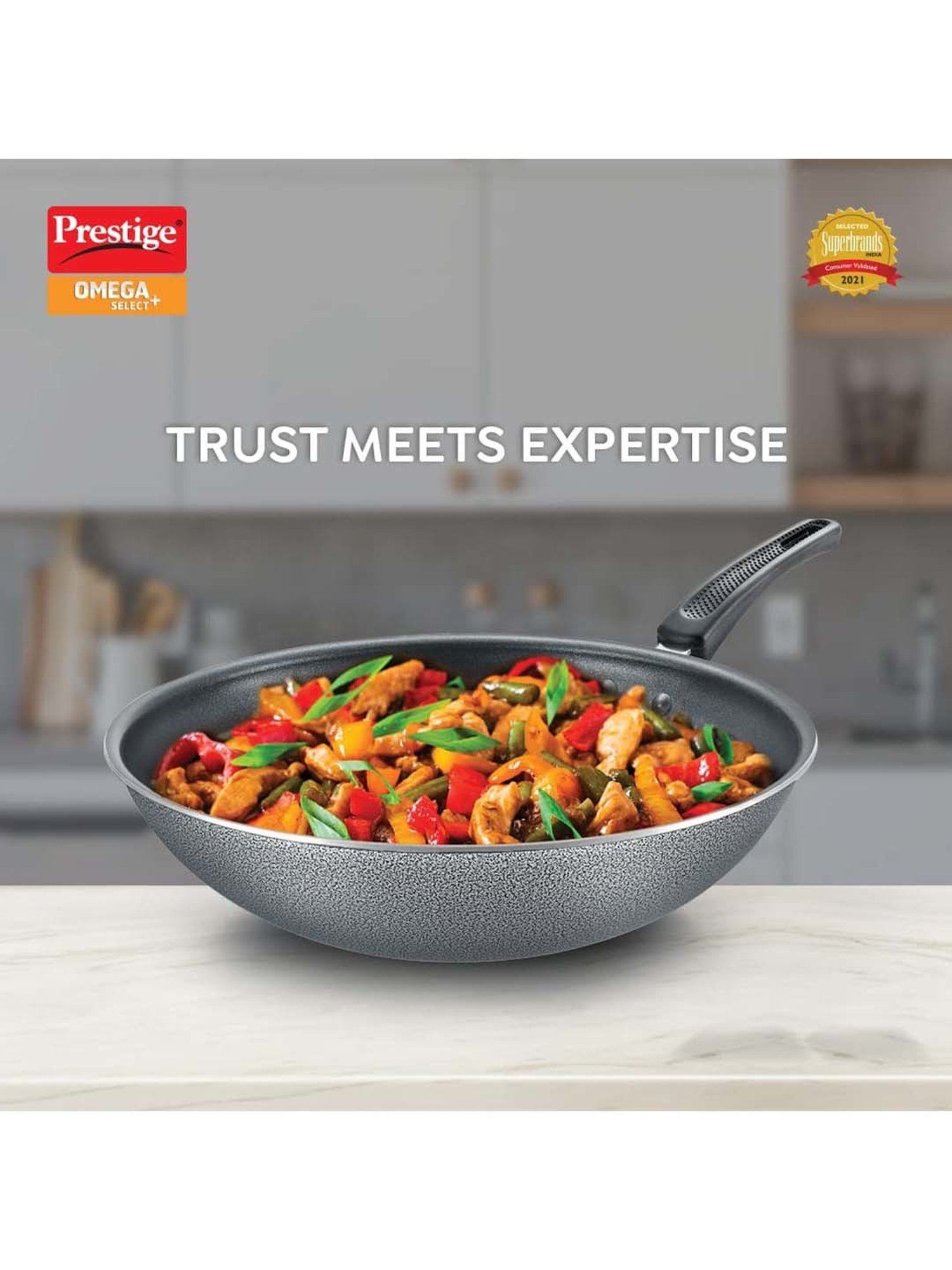 Prestige Black Aluminium 30 cm Non-Stick Kadai (3.5 L) - Set of 1