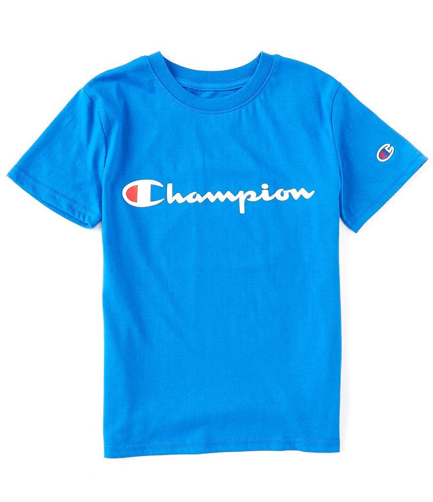Champion Big Boys 8-20 Short-Sleeve Signature Logo Tee