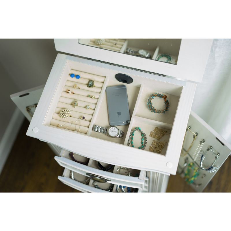 Hillary Jewelry Armoire White - Hives & Honey