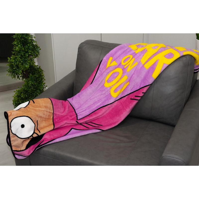 Surreal Entertainment Bob's Burgers Louise Throw Blanket | I Smell Fear On You | 64 x 44 Inches