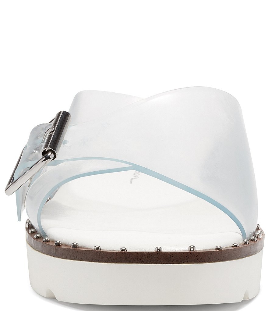 Jessica Simpson Maritah Clear Buckle Flat Sandals