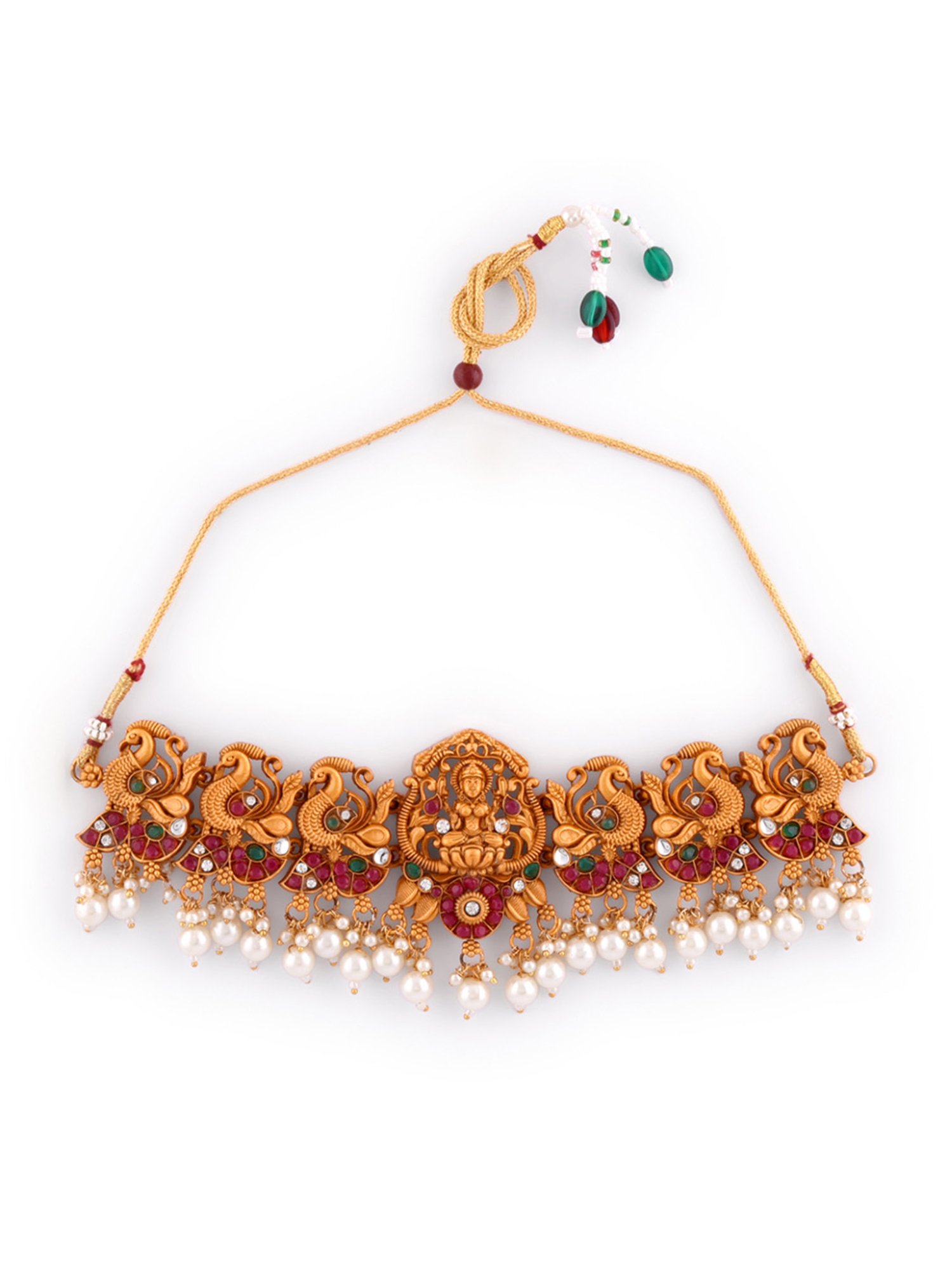 Fida Ethnic South Indian Antique Multicolor Jewellery Set