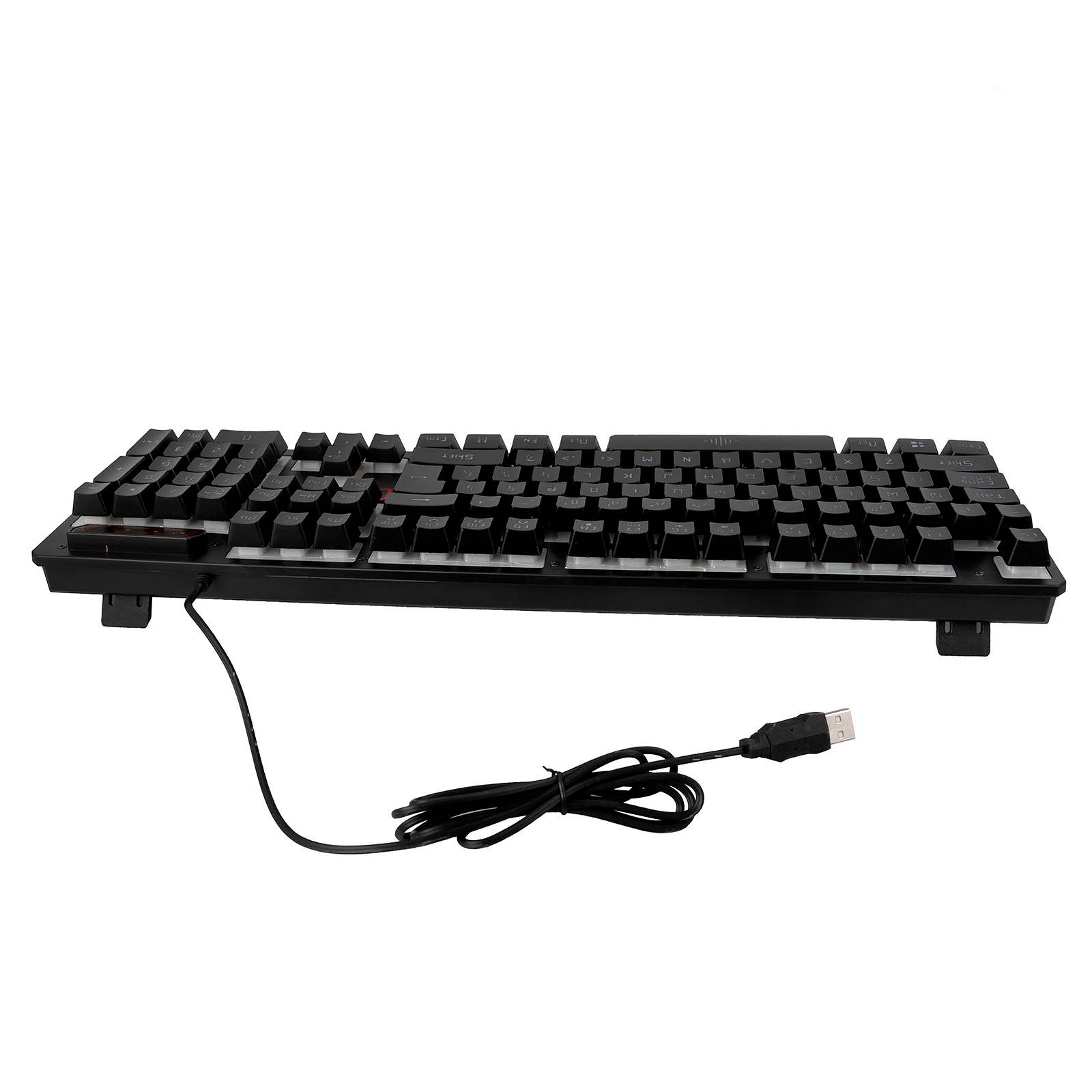 USB Wired Gaming Keyboard Yellow LED Backlight Keycaps