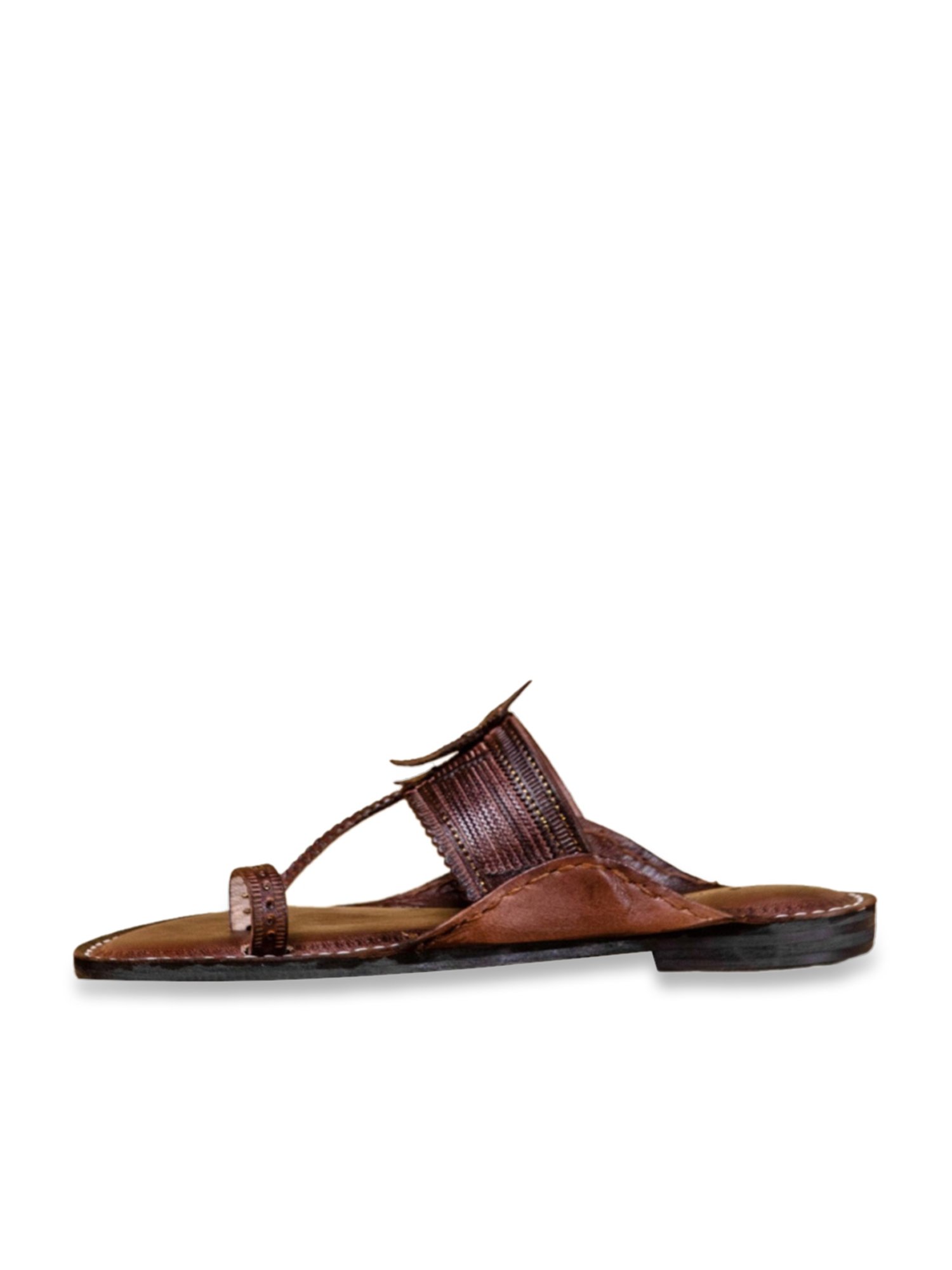 Kalapuri Men's Brown Kolhapuri Sandals