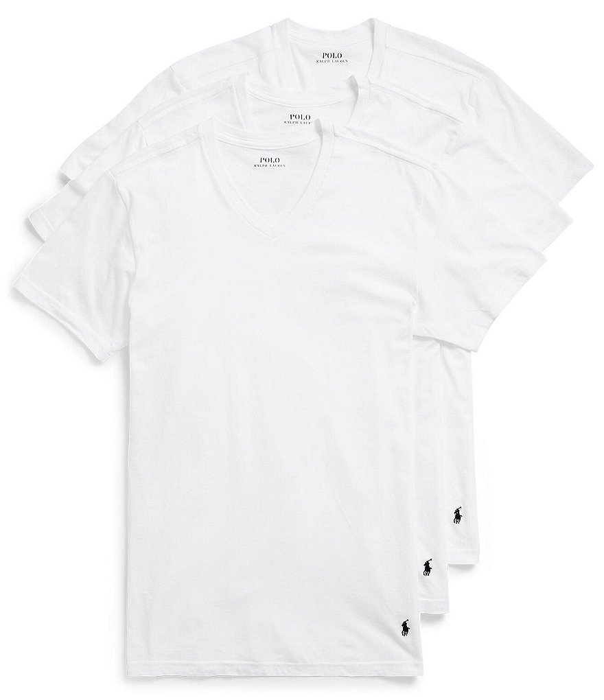 Polo Ralph Lauren Big & Tall Classic Fit V-Neck T-Shirts 3-Pack