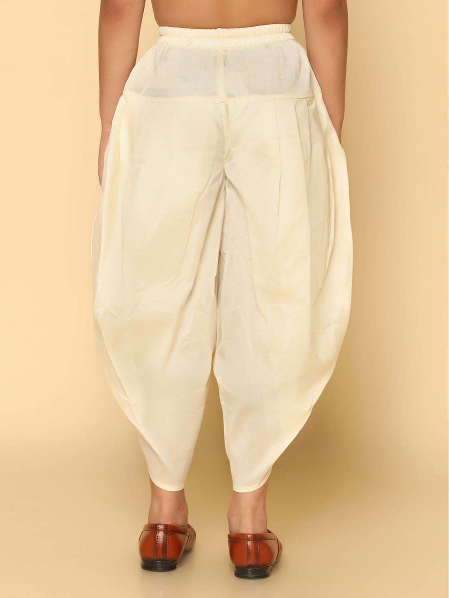 KISAH Kids Off-White Cotton Regular Fit Dhoti Pants