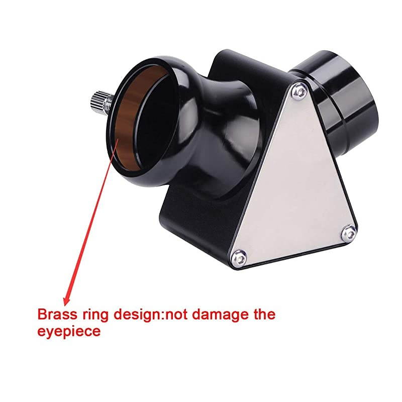 SV138 Diagonal Mirror 125 inch 45 degree Correct Image Prism Diagonal Mirror Fully Metal for Refractor Astronomy Telescope with Dust Cover