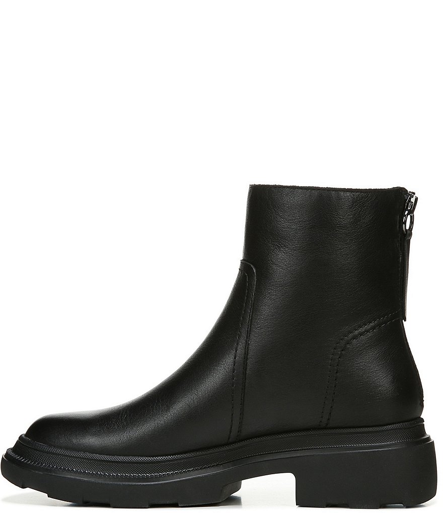 Naturalizer Joelle Waterproof Leather Lug Sole Block Heel Booties