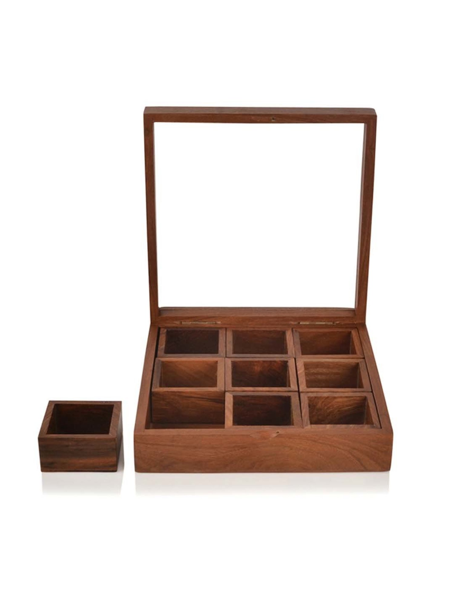 Aristo Silver Stainless Steel Storage Containers with Base Stand - Set of 7