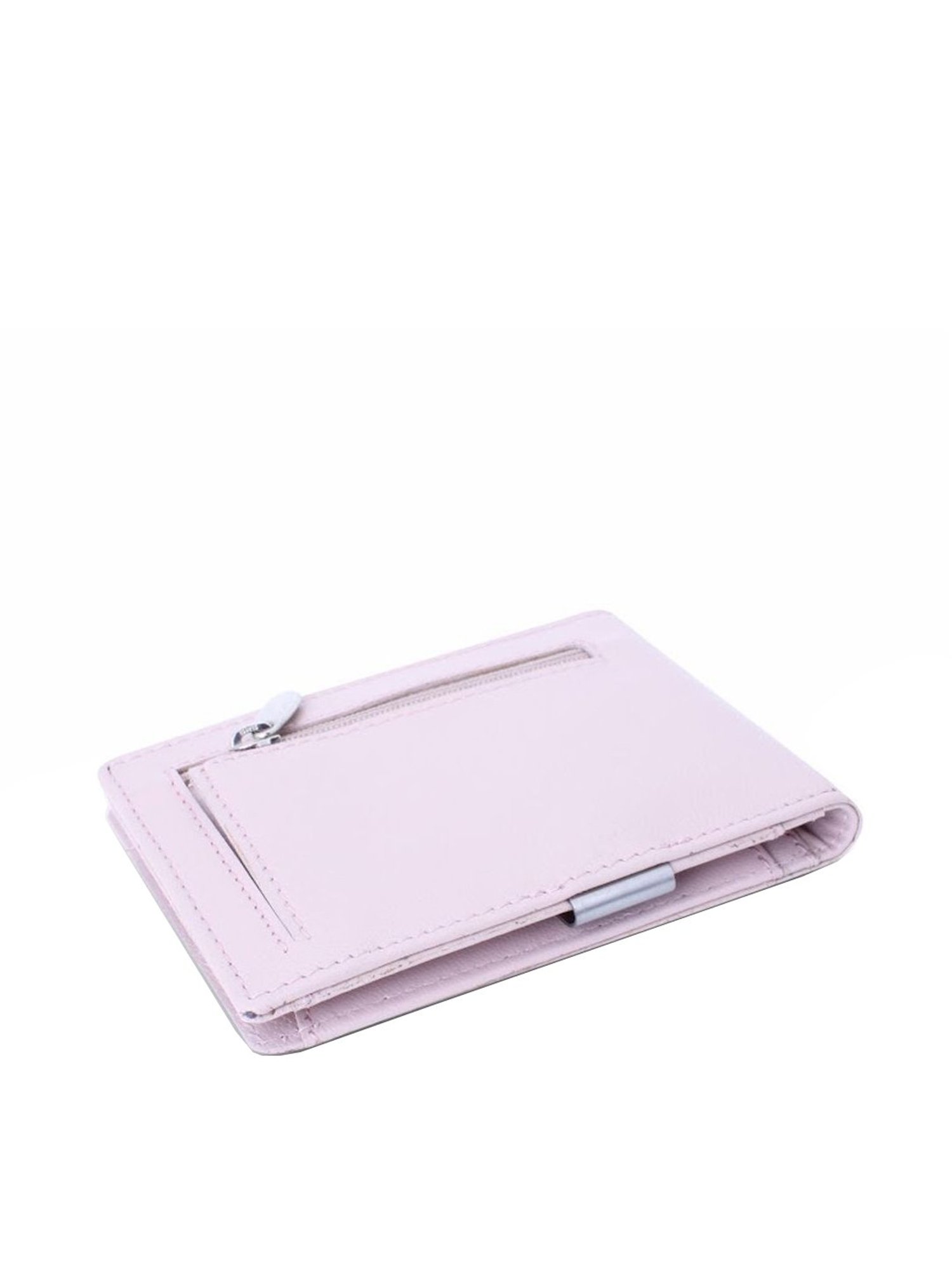 THE HOLISTIK Instant Access Pink Casual Leather Money Clip Wallet for Men