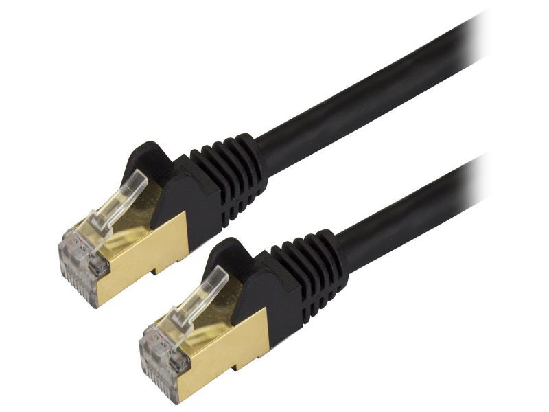 StarTech C6ASPAT6BK StarTech.com Cat6a Shielded Patch Cable - 6 ft. - Black - Snagless RJ45 Cable - Ethernet Cord - Cat 6a Cable