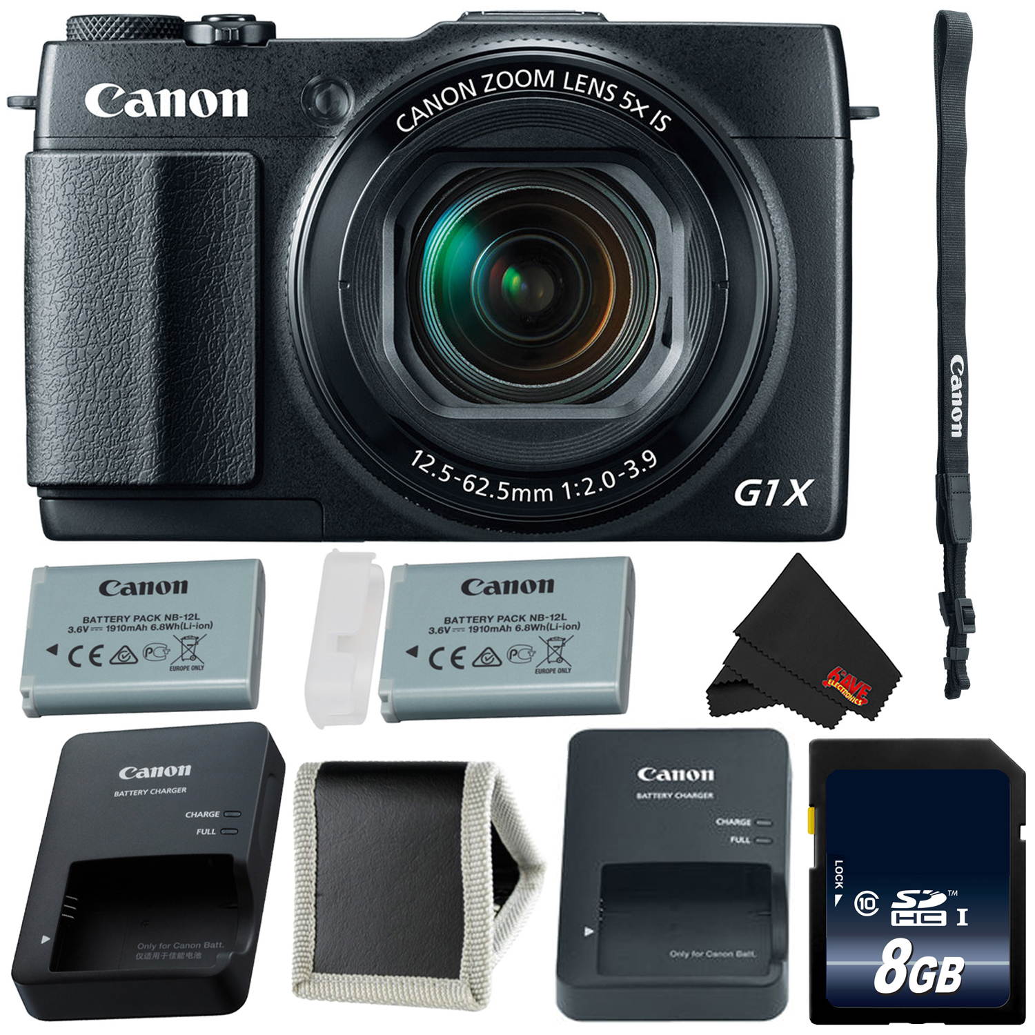 Canon PowerShot G1 X Mark II Digital Camera (Intl Model) Beginner's Bundle