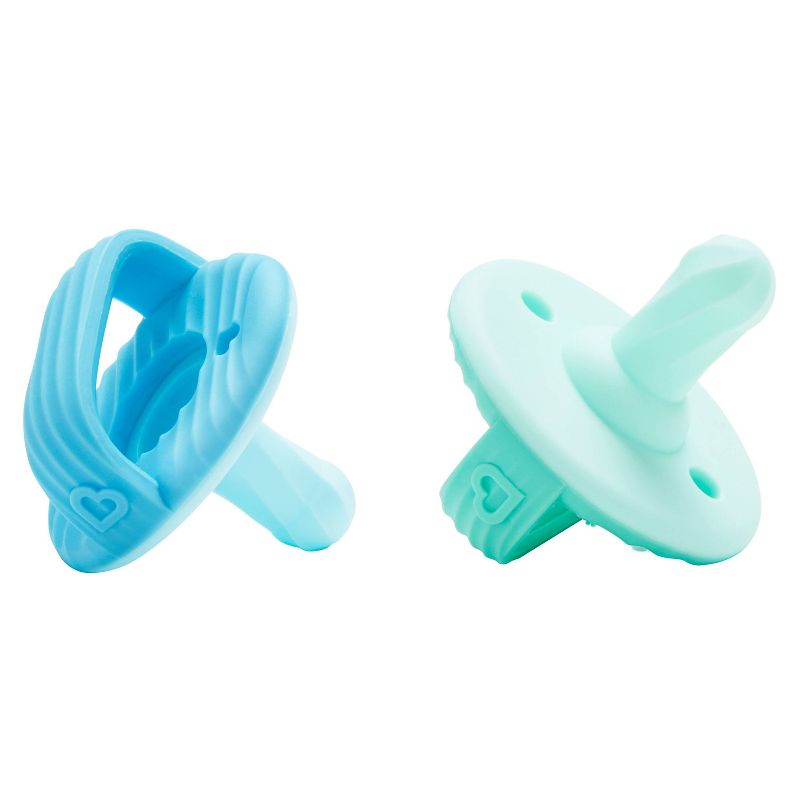 Munchkin Sili-Soothe & Teethe - Silicone Pacifier and Teether Colors may Vary - 2pk