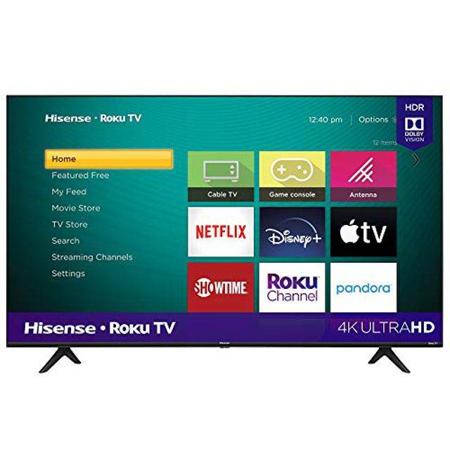 Hisense 43-Inch Class R6090G Roku 4K UHD Smart TV with Alexa Compatibility (43R6090G, 2020 Model)