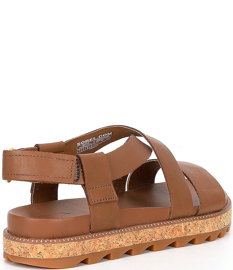 Sorel Roaming Leather Criss Cross Sandals