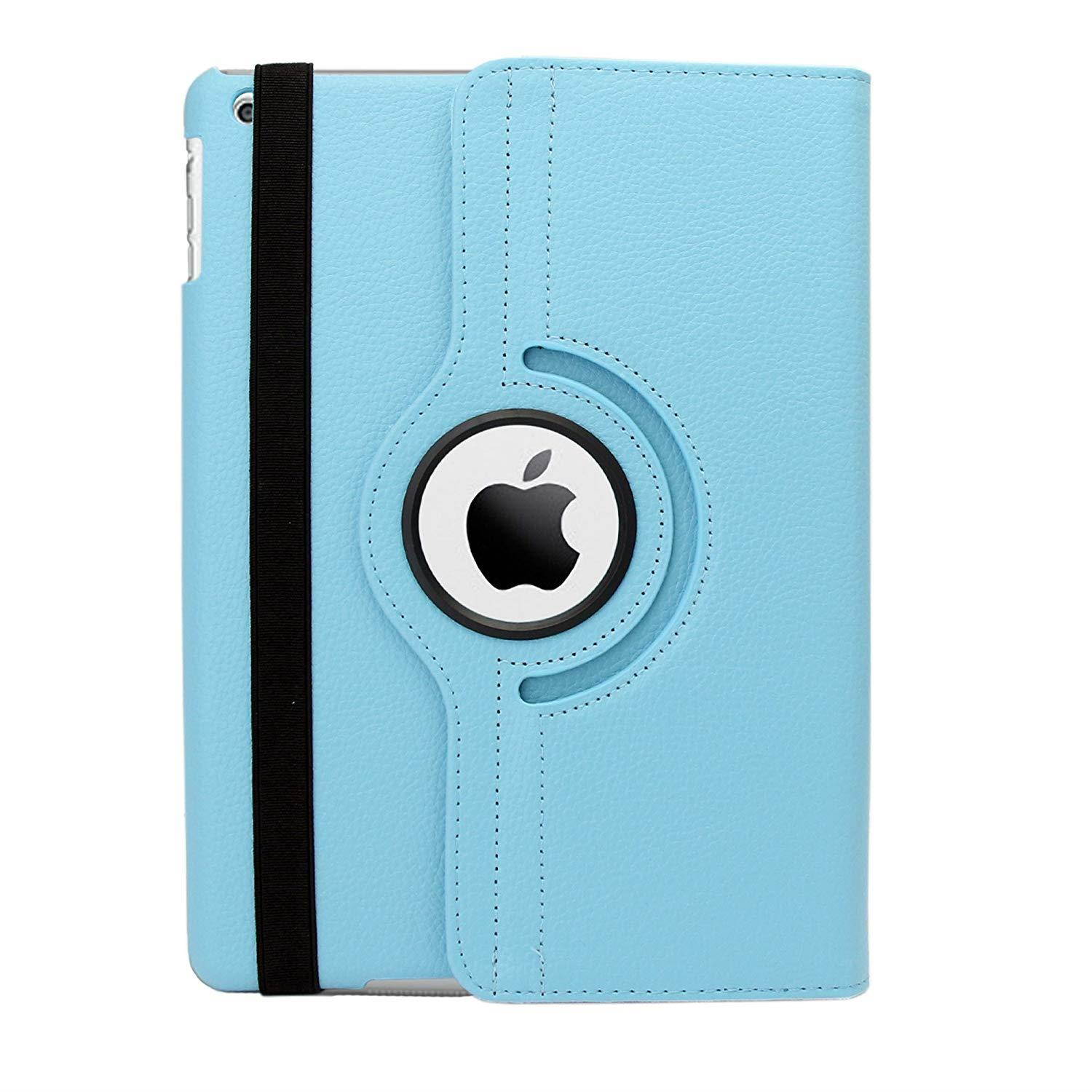Natico iPad Mini IV 360 Case, Faux, Light Blue (60-IM4-360-LBL)