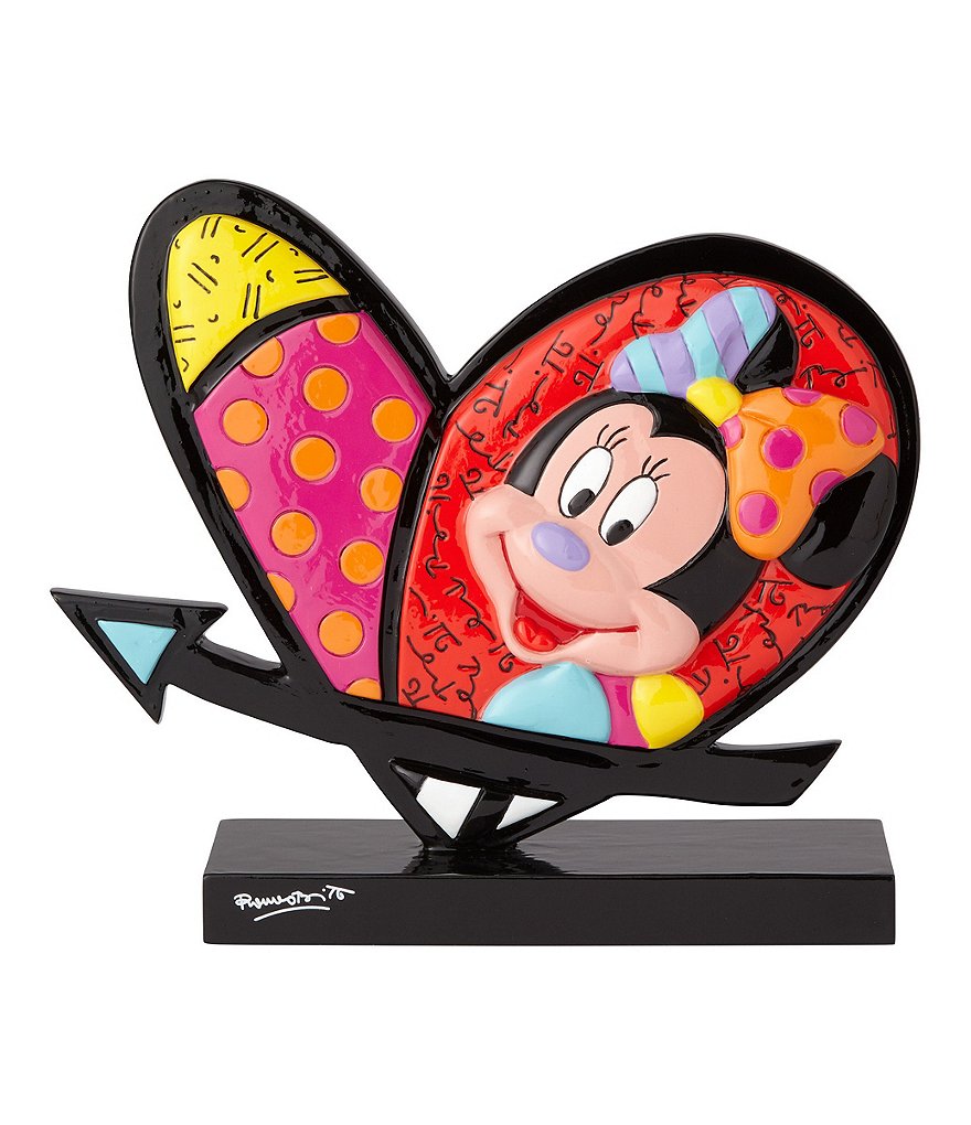 Disney by Britto Mickey and Minnie Mouse Heart Figurine