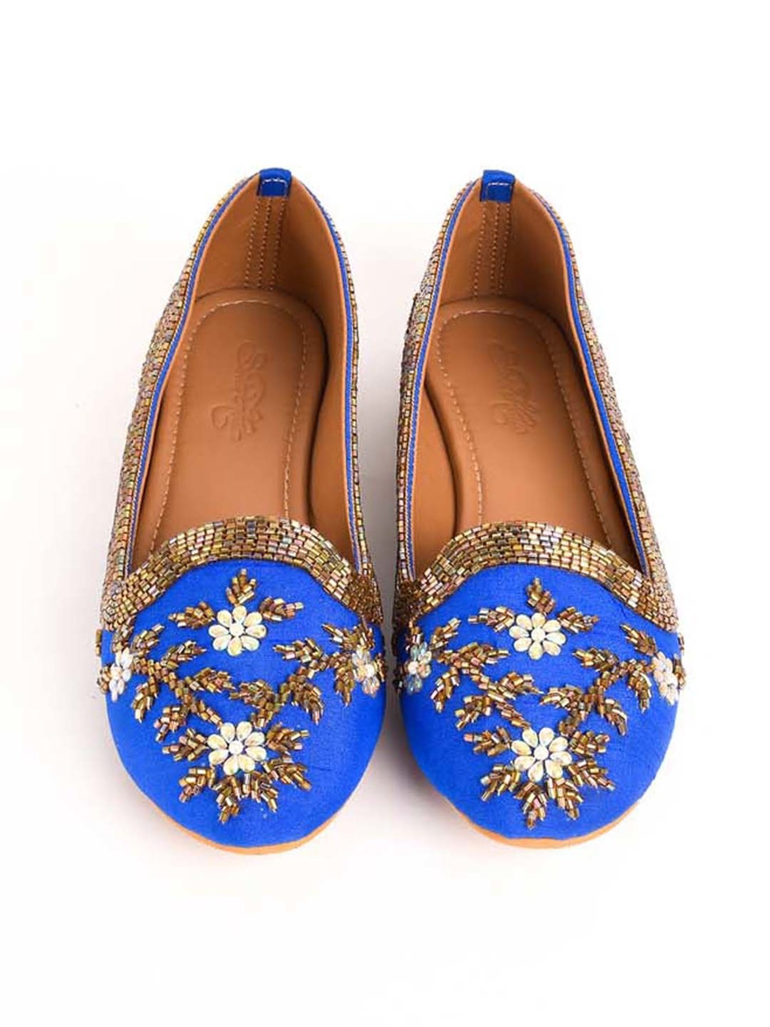 Sole House Women's Blue Flat Ballets