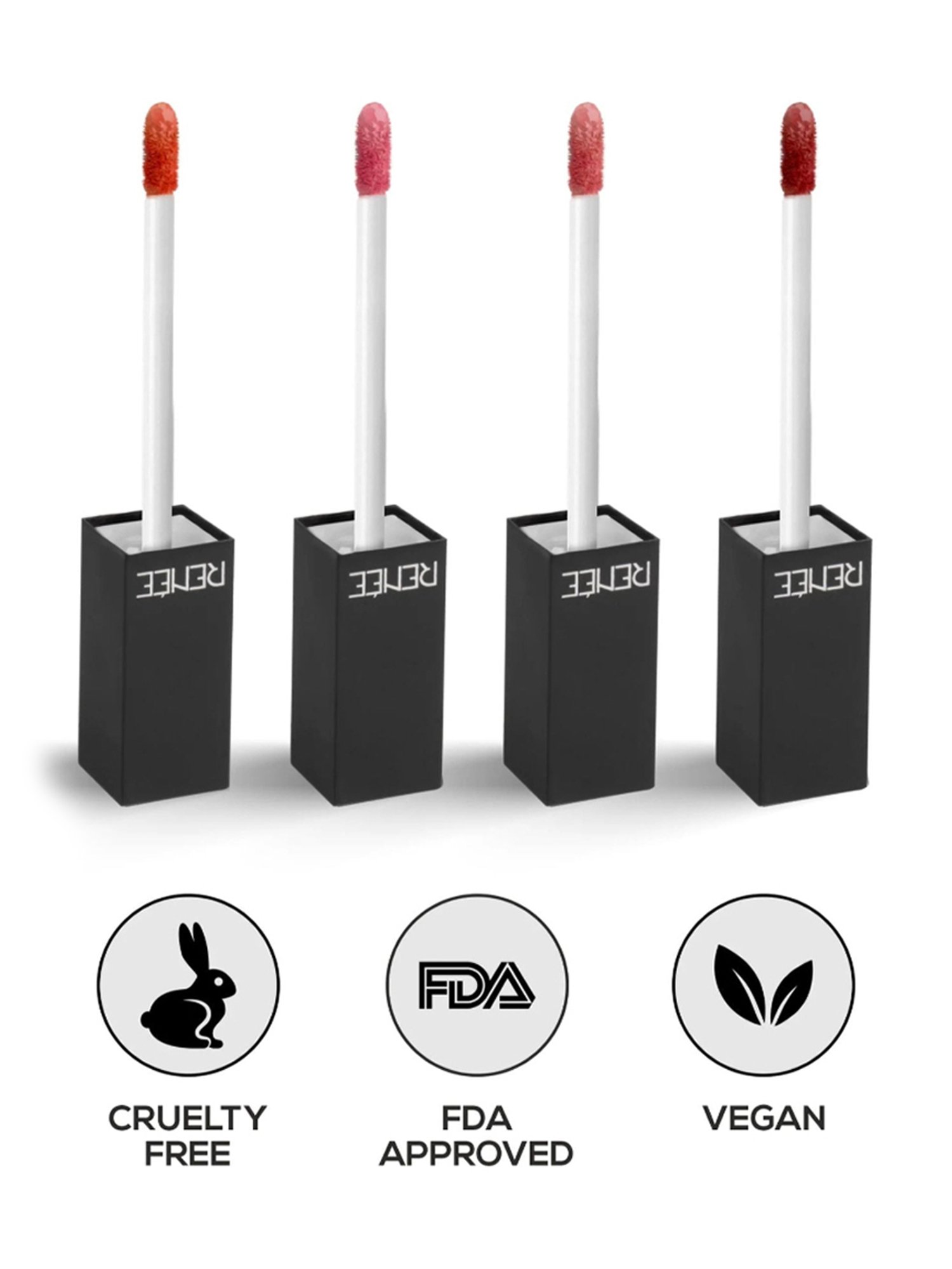 RENEE Stay With Me Matte Liquid Lipstick Juicy Berries - Set of 4