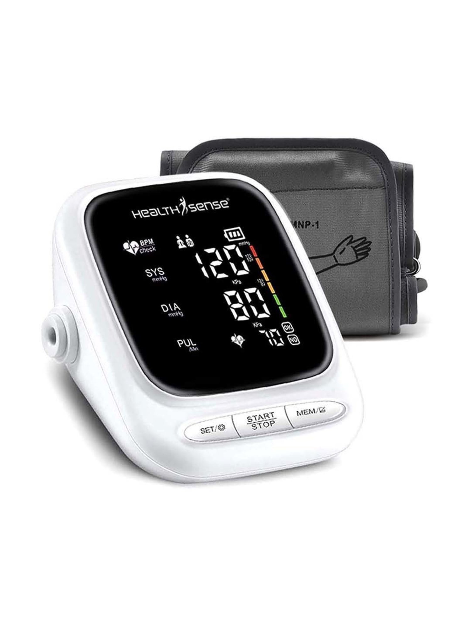 HealthSense Heart-Mate BP-144 Upper Arm Digital BP Monitor (White)