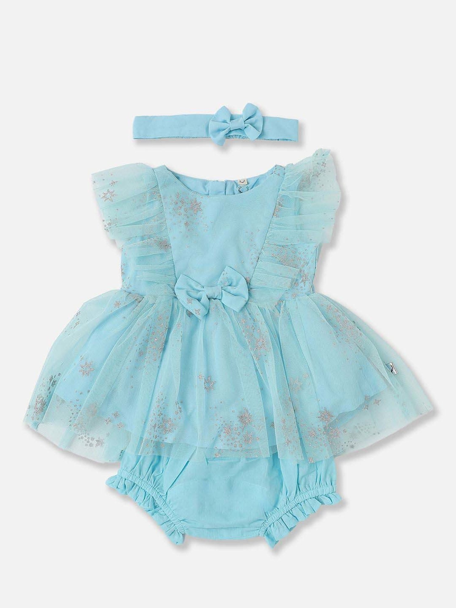 Allen Solly Kids Blue Cotton Printed Dress