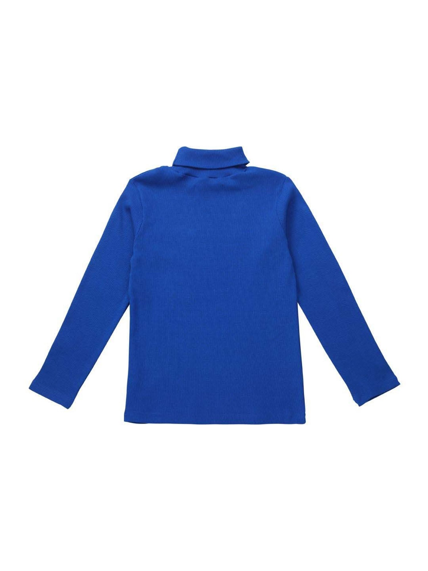 Palm Tree Kids Blue Cotton Regular Fit Full Sleeves Skivvy