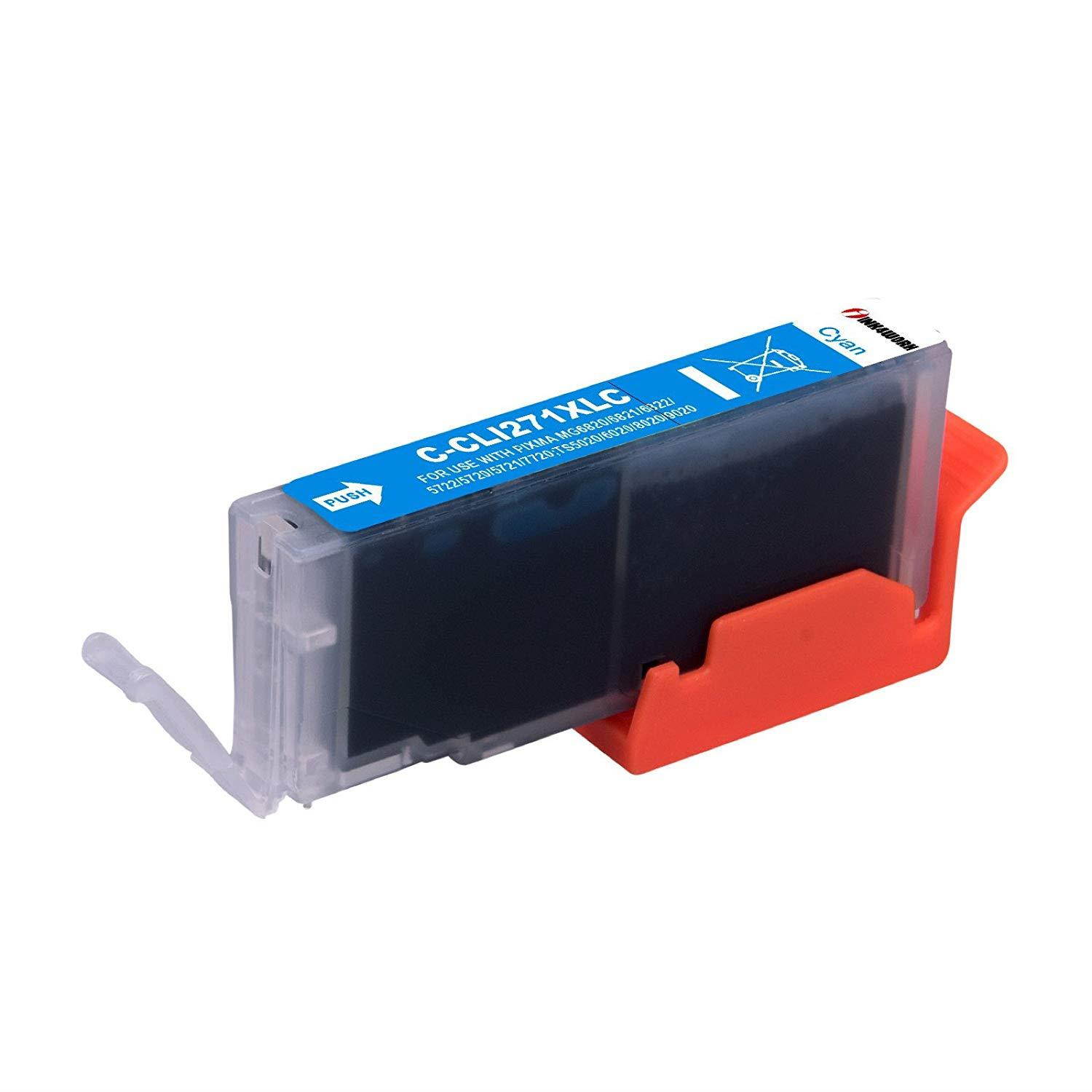 5 Pack INK4WORK Compatible Ink Cartridge Replacement for Canon PGI-270XL CLI-271XL PGI 270 CLI271 XL for Canon PIXMA TS5020 T6020 MG6820 MG6821 MG7720 MG5722 MG5720