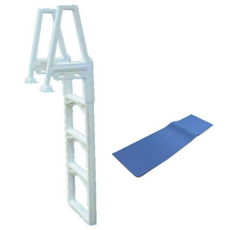 New CONFER 635-52 In-Pool Economy Above Ground Swimming Pool Ladder 48-56" + Pad