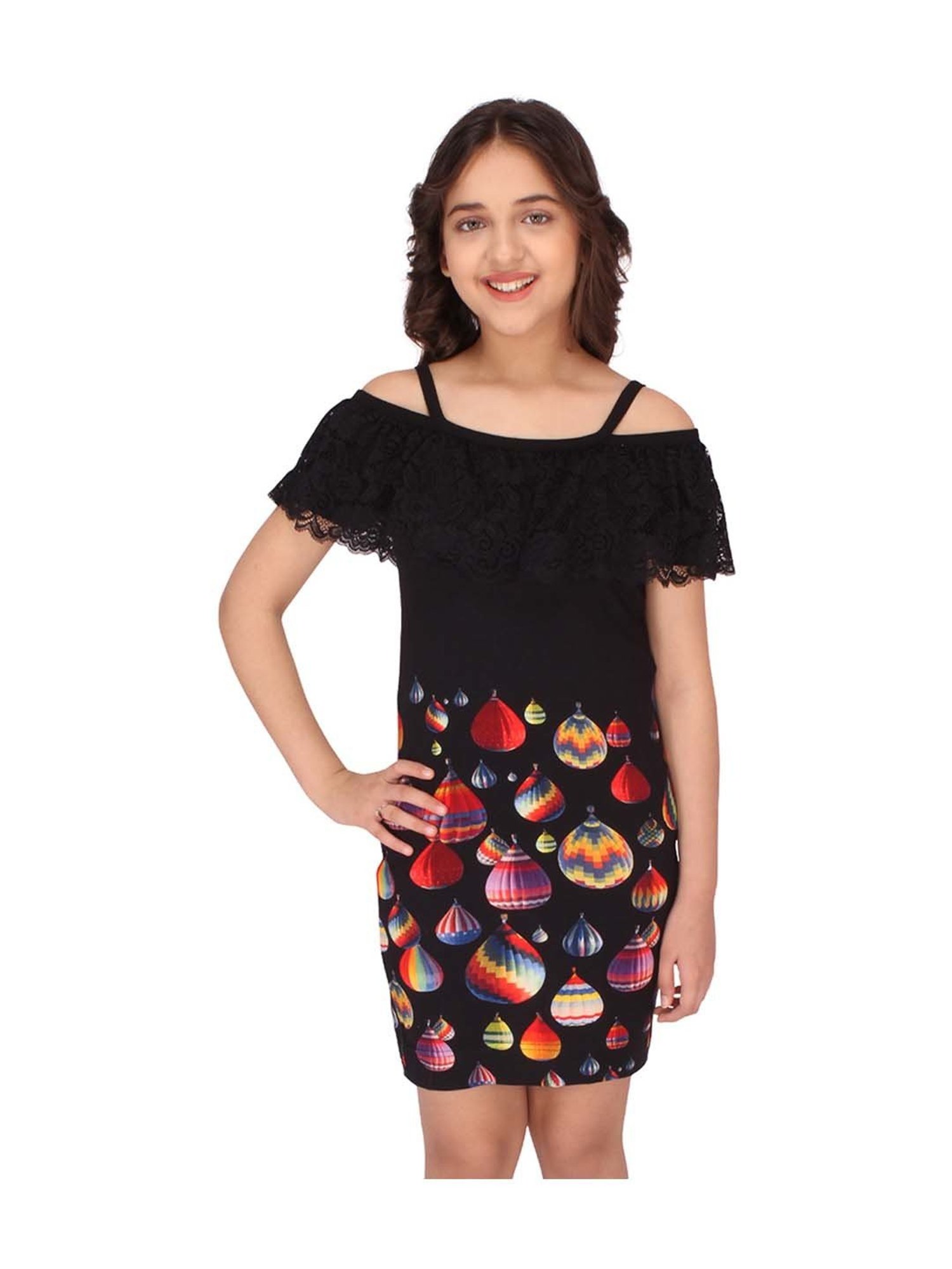 Budding Bees Kids Multicolor Floral Print Dress