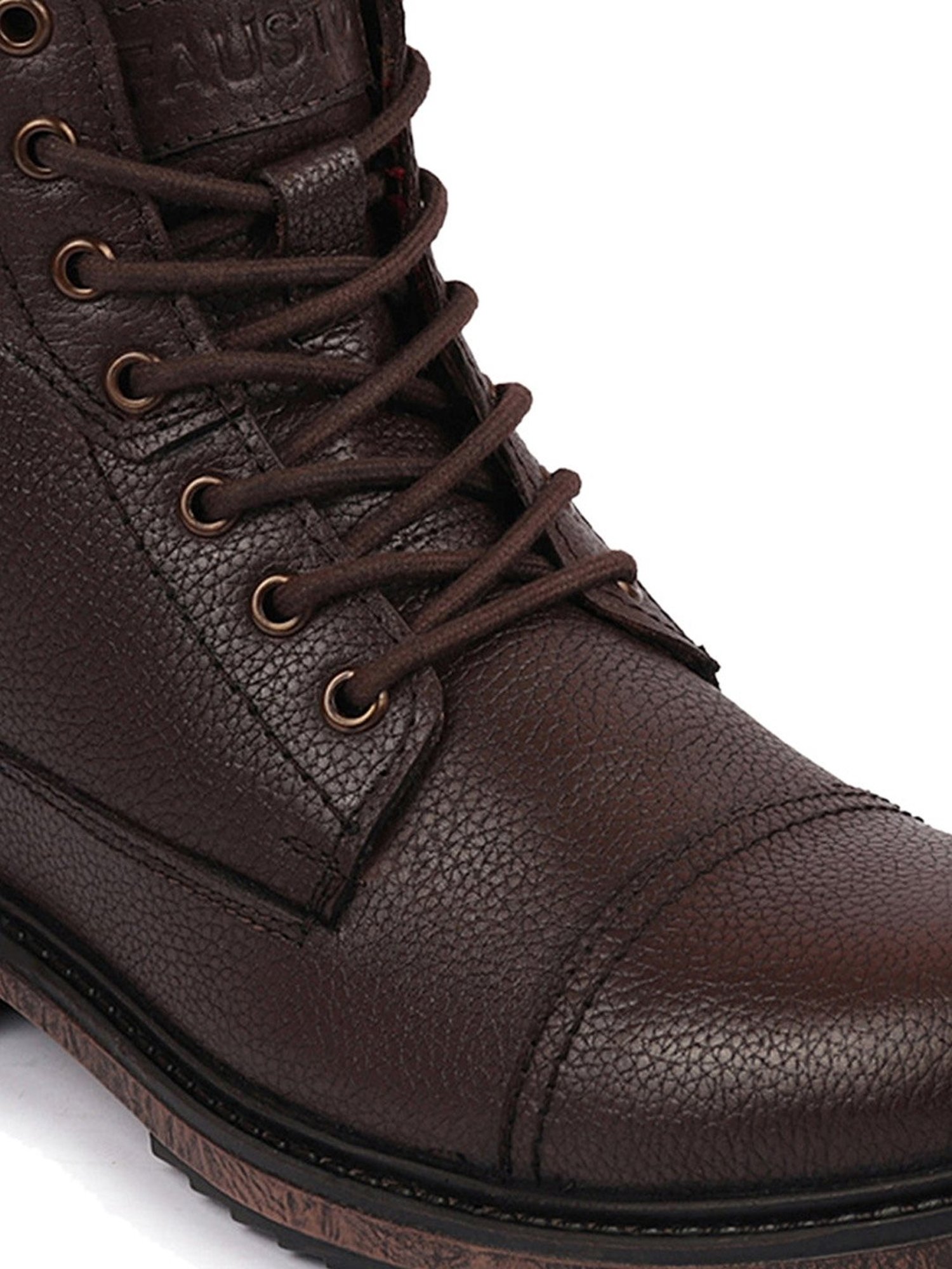 Fausto Men's Brown Biker Boots