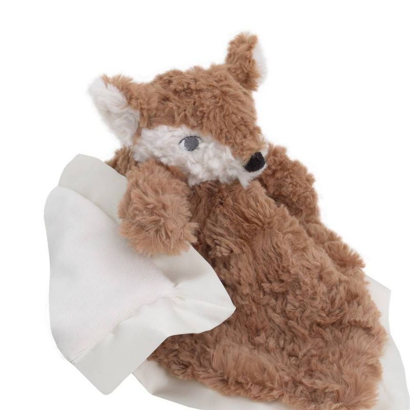 Cuddle Me Cuddle Plush Security Blanket - Brown/Ivory Fox