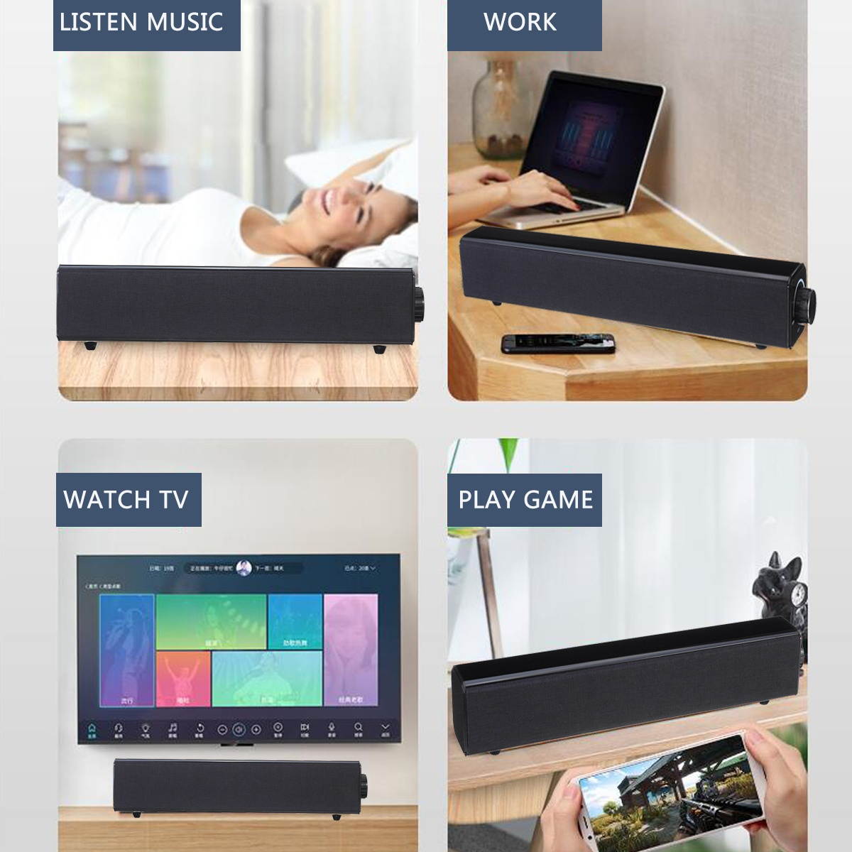 Wireless Soundbar Speaker System TV Theater Soundbar Subwoofer bluetooth 5.0