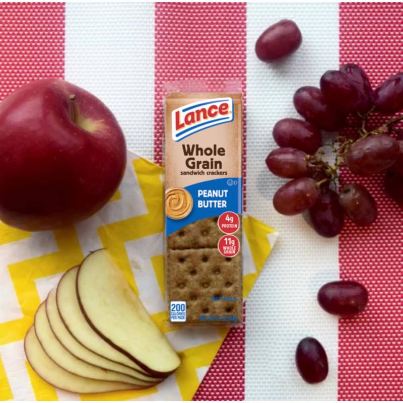 Lance Whole Grain Peanut Butter Cracker Sandwiches - 12.1oz