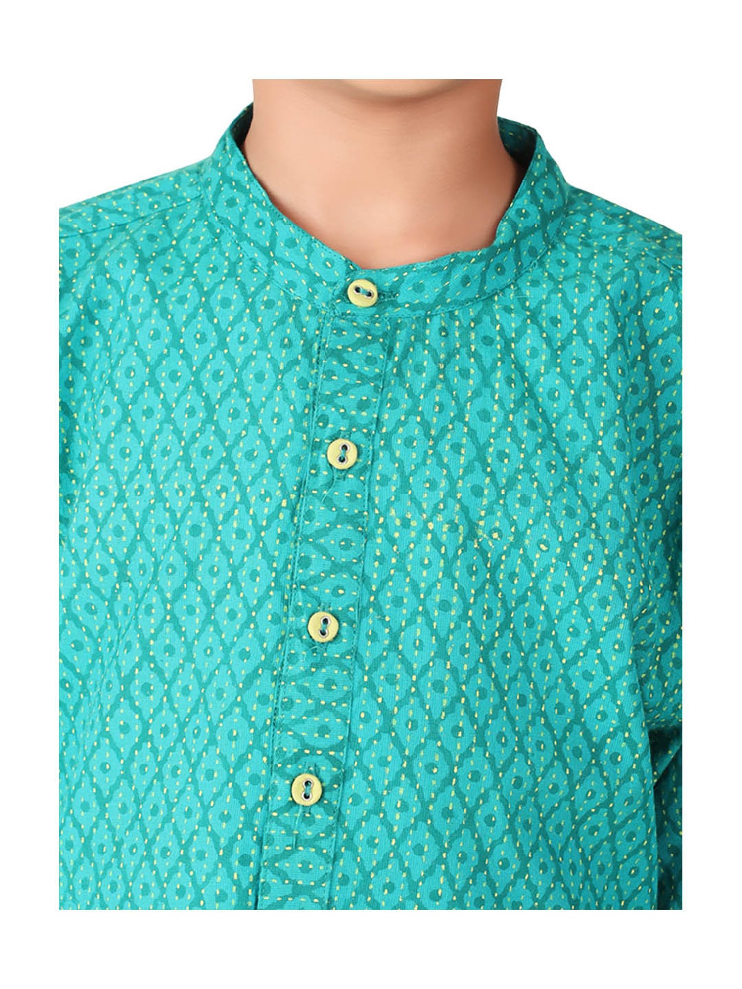 TABARD Kids Red Printed Full Sleeves Kurta