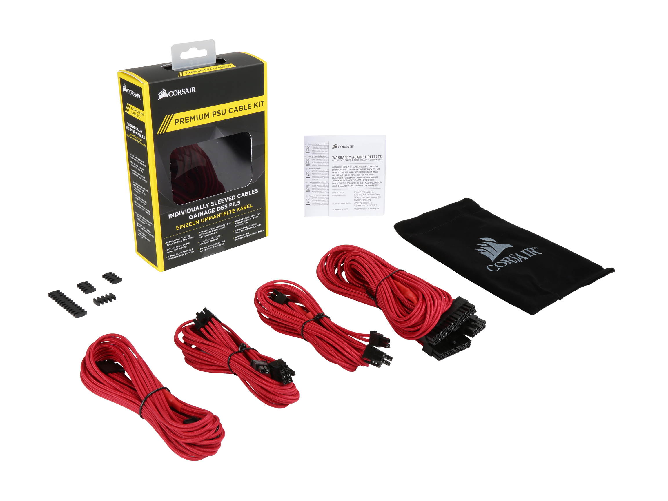 Corsair CP-8920145 Premium Individually Sleeved PSU Cable Kit Starter Package, Type 4 (Generation 3)