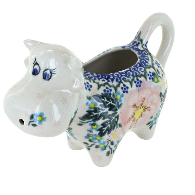 7pc Stoneware Beautiful Flower Party Serving Set White - Elama