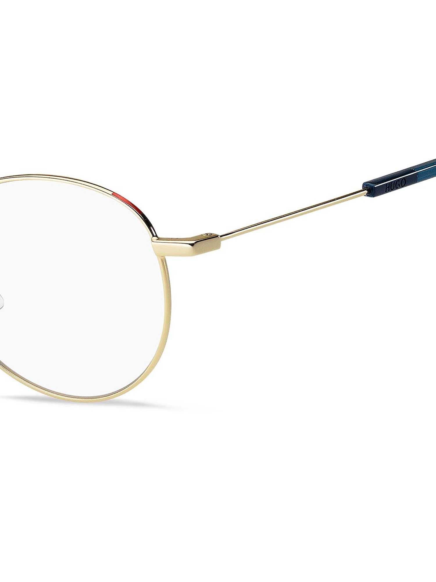 HUGO Gold Oval Eye Frames for Men