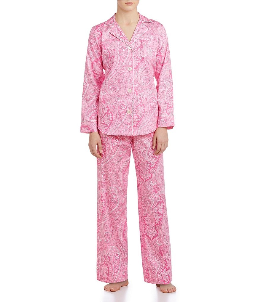 Lauren Ralph Lauren Classic Notch-Collar Sateen Coordinating Pajama Set