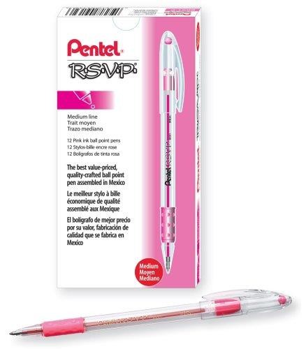 Pentel R.S.V.P Pink Medium Point Ballpoint Pen