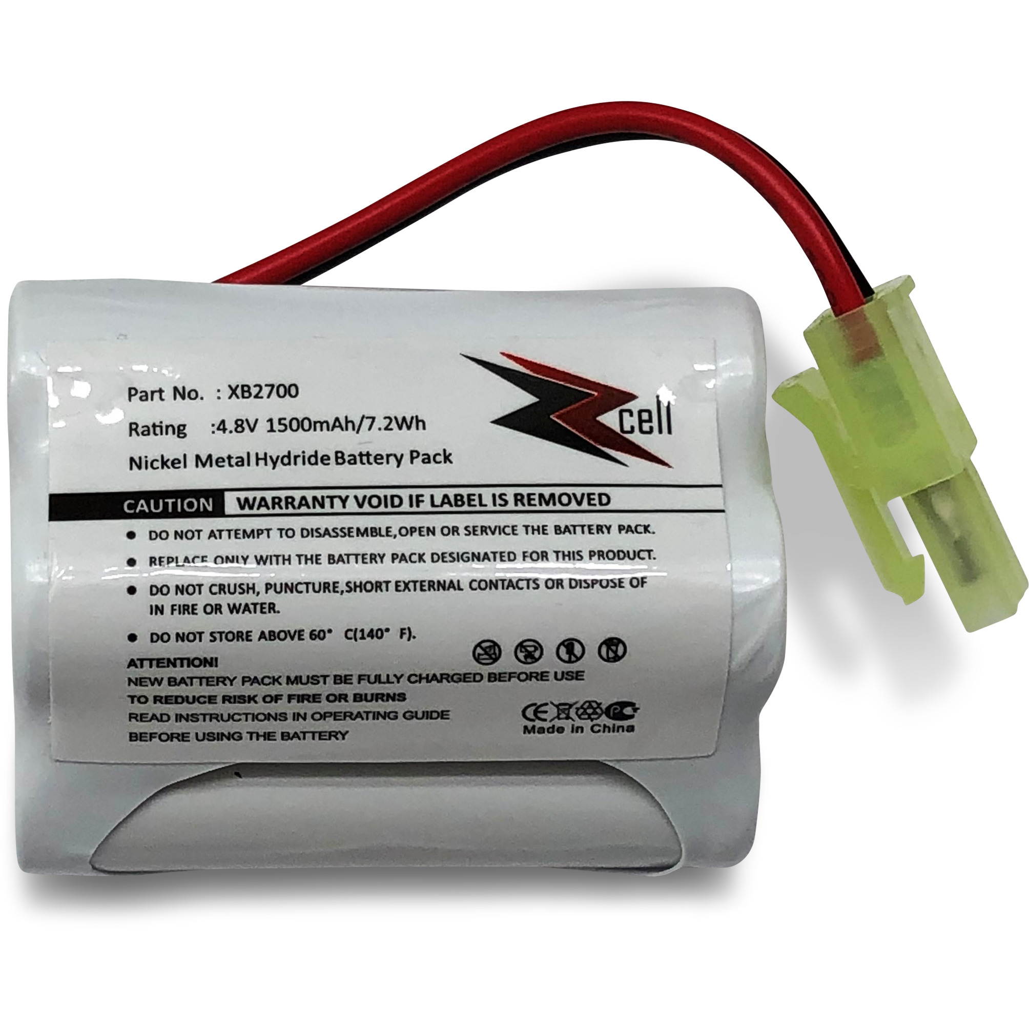 ZZcell Battery for Euro Pro Shark Vacuum Carpet and Carpet Sweeper XB2700, V2700Z, VAC-XB2700, 1500mAh