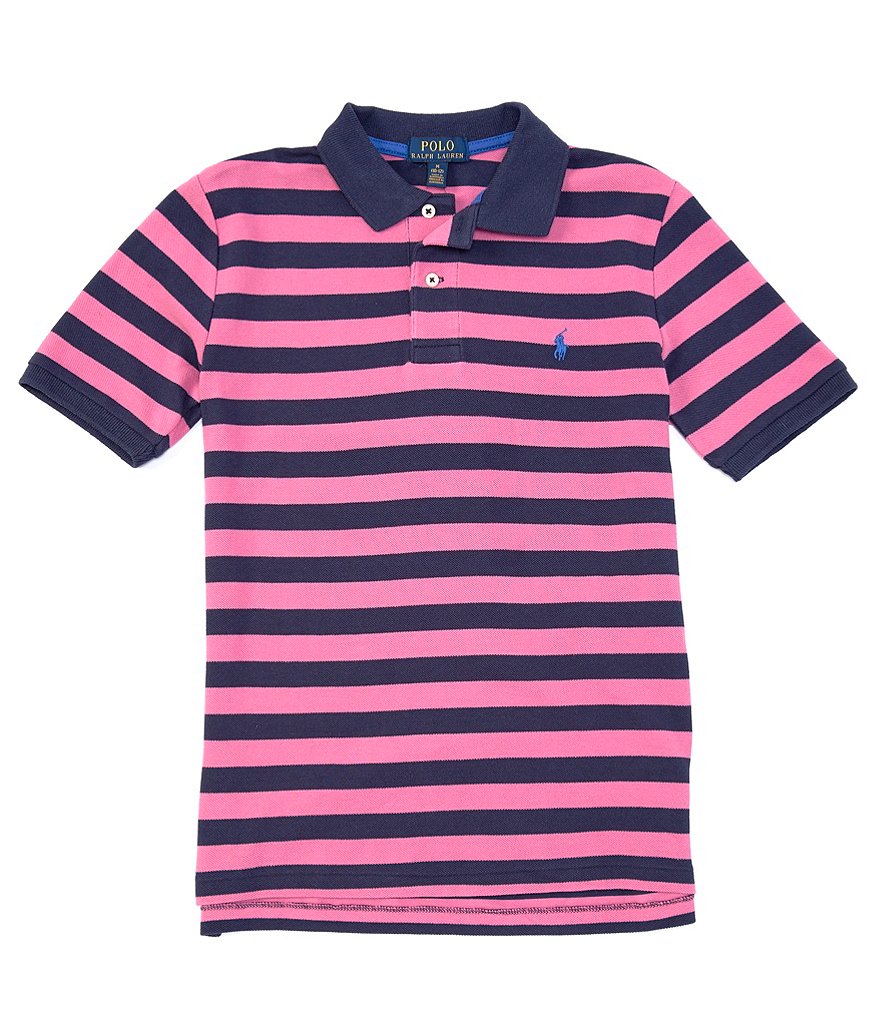 Polo Ralph Lauren Big Boys 8-20 Short-Sleeve Striped Mesh Polo Shirt
