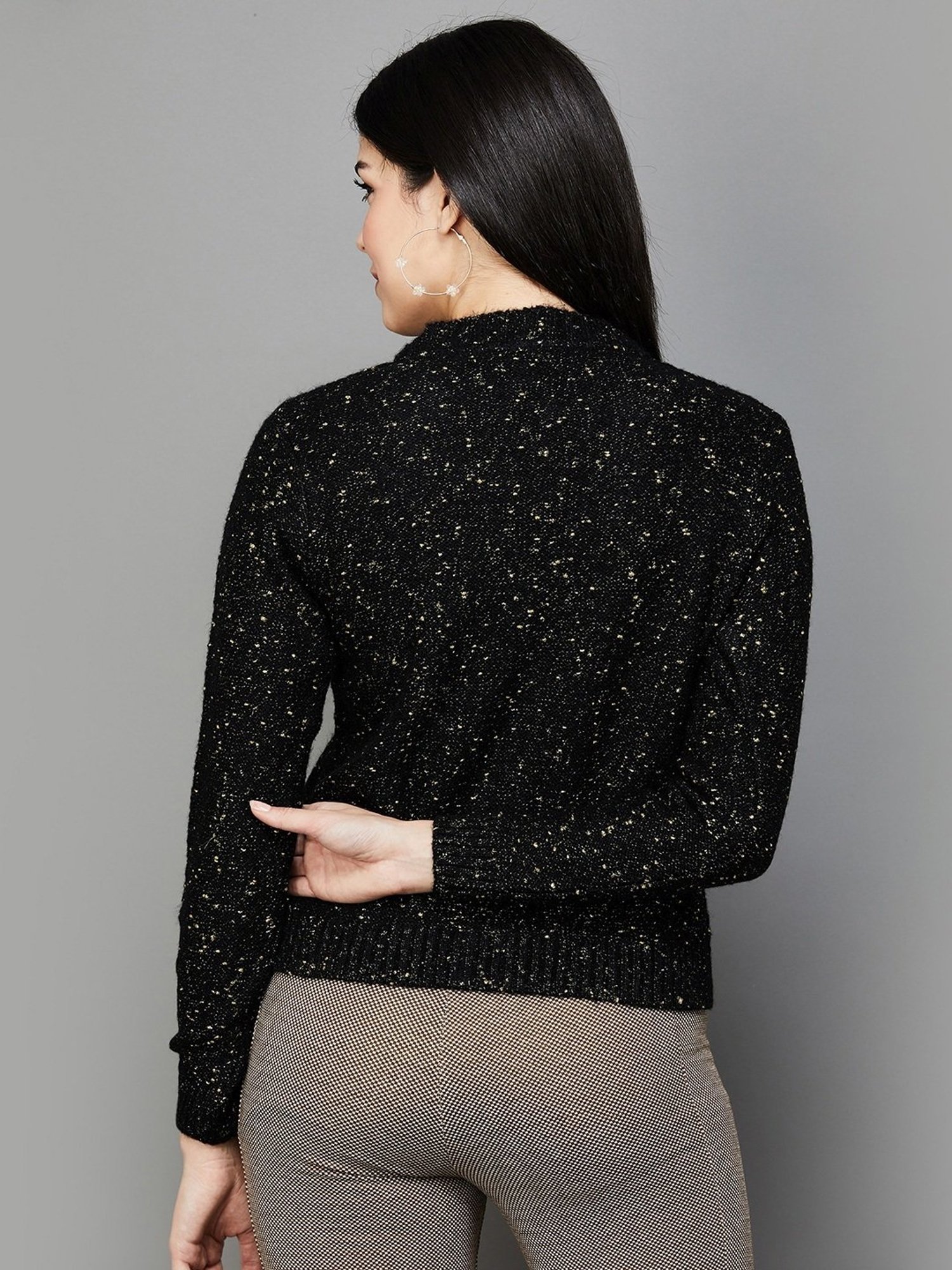 Code by Lifestyle Black Embellished Cardigan